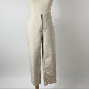 CHICOS Cotton Stretch Chino Cropped Ankle Khaki L